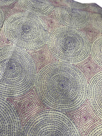 Pastel Kantha Hand Embroidered Pure Tussar Silk Fabric ( 1 Mtr ) - Luxurion World