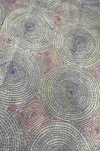Pastel Kantha Hand Embroidered Pure Tussar Silk Fabric ( 1 Mtr ) - Luxurion World