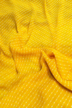 Yellow Leheriya Printed Georgette Fabric ( 1 Mtr ) - Luxurion World