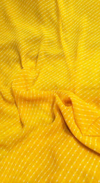 Yellow Leheriya Printed Georgette Fabric ( 1 Mtr ) - Luxurion World