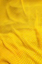 Yellow Leheriya Printed Georgette Fabric ( 1 Mtr ) - Luxurion World