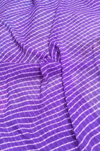 Purple Leheriya Printed Georgette Fabric ( 1 Mtr ) - Luxurion World