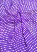 Purple Leheriya Printed Georgette Fabric ( 1 Mtr ) - Luxurion World