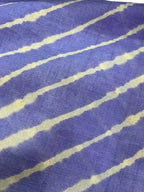 Purple Leheriya Tie N Dye Pure Tussar Silk Fabric ( 1 Mtr ) - Luxurion World
