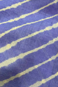 Purple Leheriya Tie N Dye Pure Tussar Silk Fabric ( 1 Mtr ) - Luxurion World