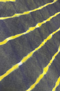 Black Leheriya Tie N Dye Pure Chanderi Silk Fabric ( 1 Mtr ) - Luxurion World