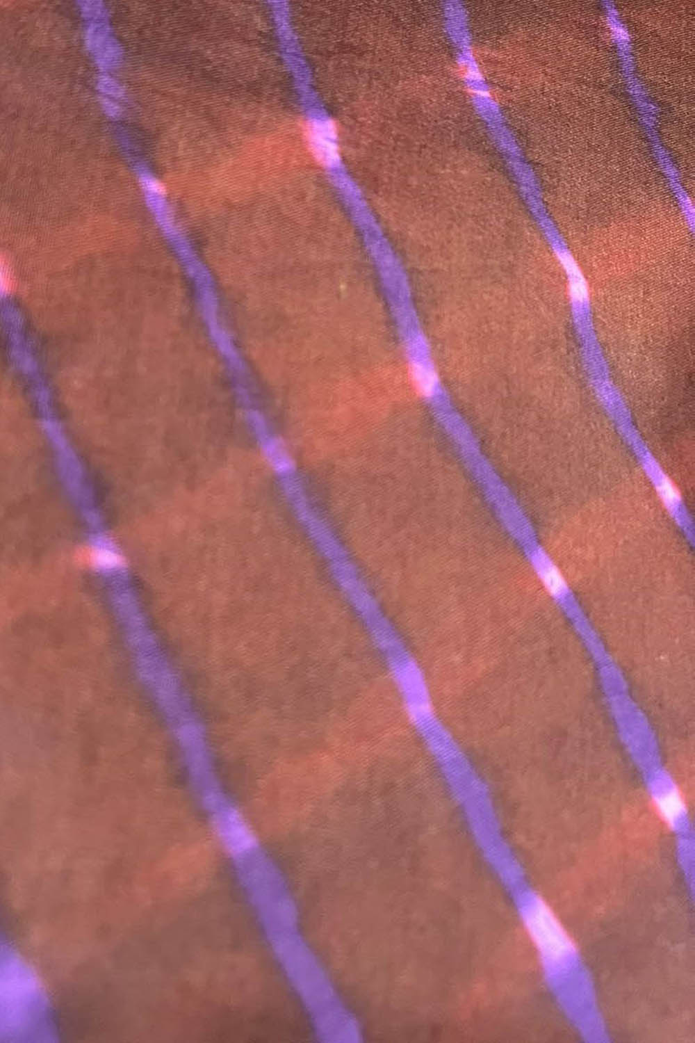 Brown Leheriya Tie N Dye Pure Chanderi Silk Fabric ( 1 Mtr ) - Luxurion World