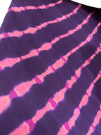 Purple Leheriya Tie N Dye Pure Chanderi Silk Fabric ( 1 Mtr ) - Luxurion World