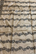 Pastel Hand Painted Madhubani Pure Tussar Silk Unstitched Blouse Fabric - Luxurion World