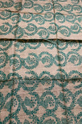 Pastel Hand Painted Madhubani Pure Tussar Silk Unstitched Blouse Fabric - Luxurion World