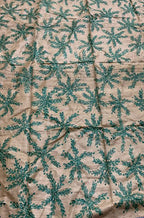 Pastel Hand Painted Madhubani Pure Tussar Silk Unstitched Blouse Fabric - Luxurion World
