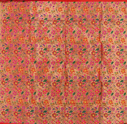 Multicolor Paithani Brocade Silk Blouse Fabric ( 1 Mtr ) - Luxurion World