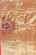 Golden Paithani Brocade Silk Blouse Fabric ( 1 Mtr ) - Luxurion World