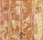 Golden Paithani Brocade Silk Blouse Fabric ( 1 Mtr ) - Luxurion World