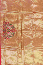 Golden Paithani Brocade Silk Blouse Fabric ( 1 Mtr ) - Luxurion World