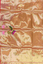 Golden Paithani Brocade Silk Blouse Fabric ( 1 Mtr ) - Luxurion World