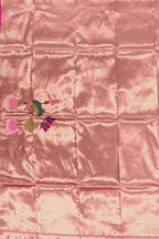 Pink Paithani Brocade Silk Blouse Fabric ( 1 Mtr ) - Luxurion World