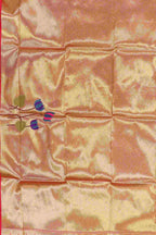 Golden Paithani Brocade Silk Blouse Fabric ( 1 Mtr ) - Luxurion World