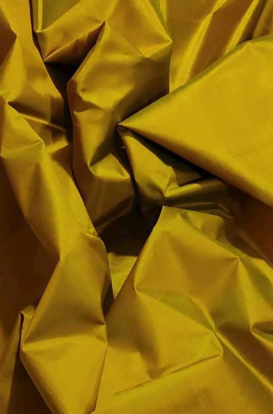 Yellow Plain Pure Silk Fabric ( 1 Mtr ) - Luxurion World
