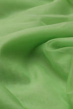 Green Plain Organza Silk Fabric - Luxurious and Elegant ( 1 Mtr ) - Luxurion World