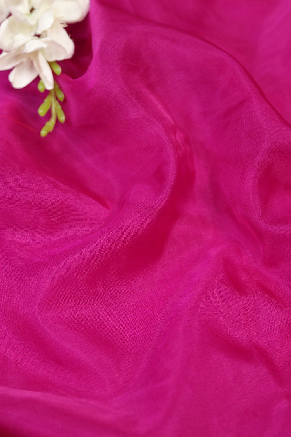 Soft Pink Organza Silk Fabric - Elegant and Versatile  ( 1 Mtr ) - Luxurion World