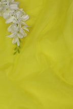 Sunshine Yellow Organza Silk Fabric - Plain Design  ( 1 Mtr ) - Luxurion World