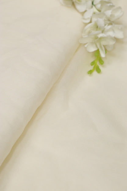 White Organza Silk Fabric for Elegant Designs  ( 1 Mtr ) - Luxurion World