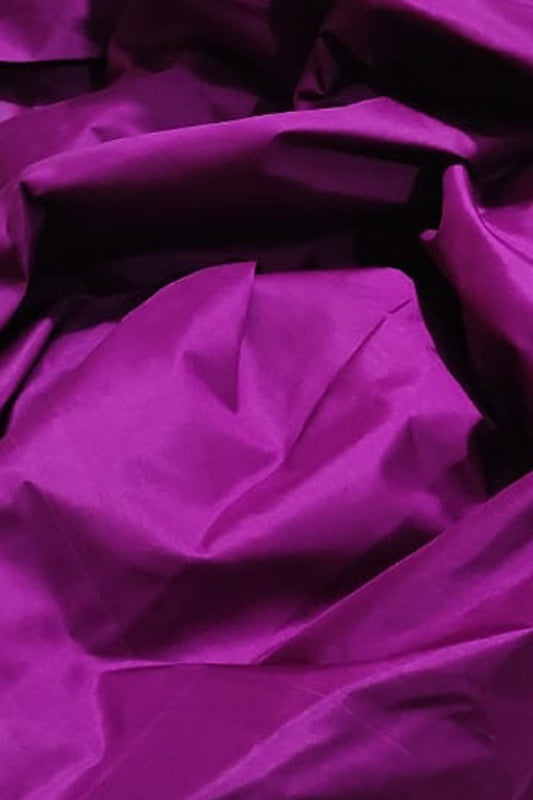 Purple Plain Pure Silk Fabric - Luxurion World