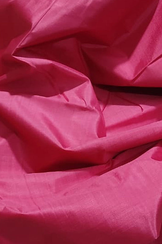 Pink Plain Pure Silk Fabric - Luxurion World
