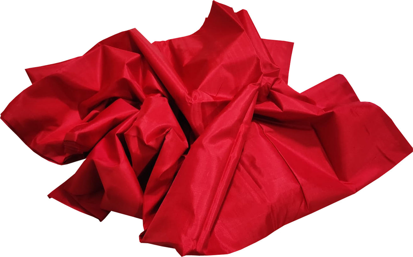 Red Plain Pure Silk Fabric - Luxurion World