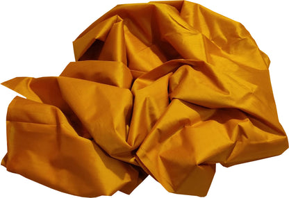 Yellow Plain Pure Silk Fabric - Luxurion World