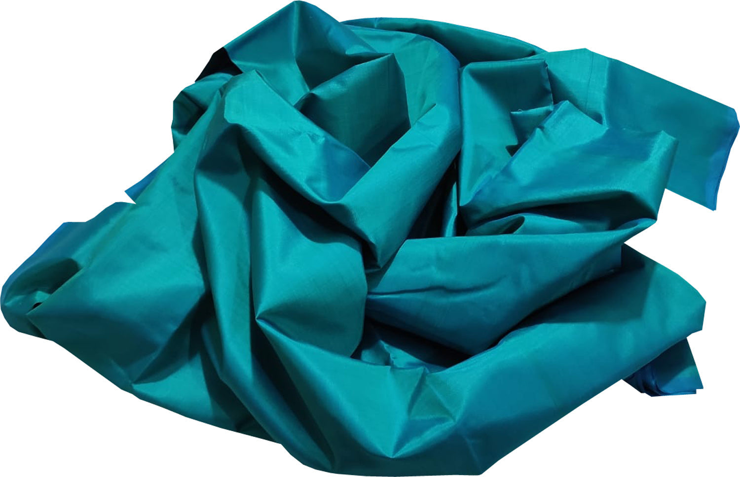 Blue Plain Pure Silk Fabric - Luxurion World