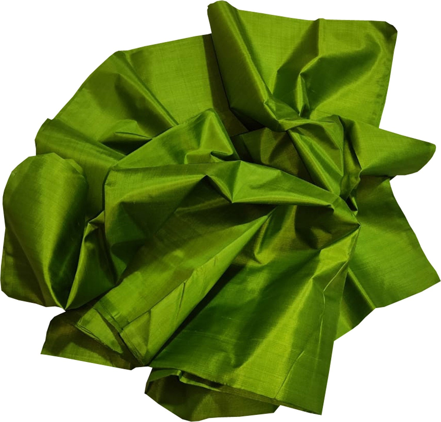 Green Plain Pure Silk Fabric - Luxurion World