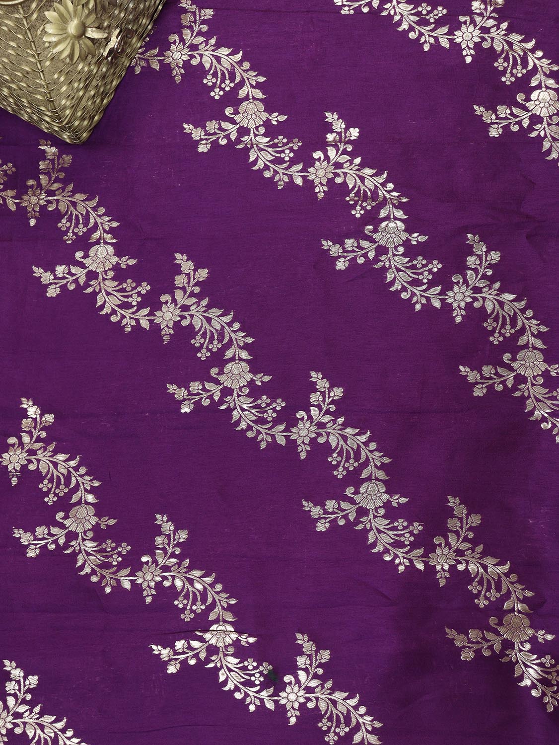 Purple Trendy Dola Silk Fabric ( 0.5 Mtr ) - Luxurion World