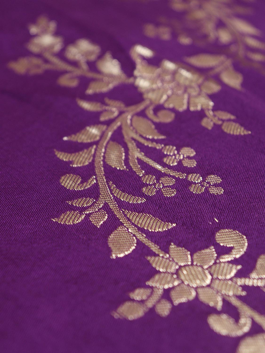 Purple Trendy Dola Silk Fabric ( 0.5 Mtr ) - Luxurion World