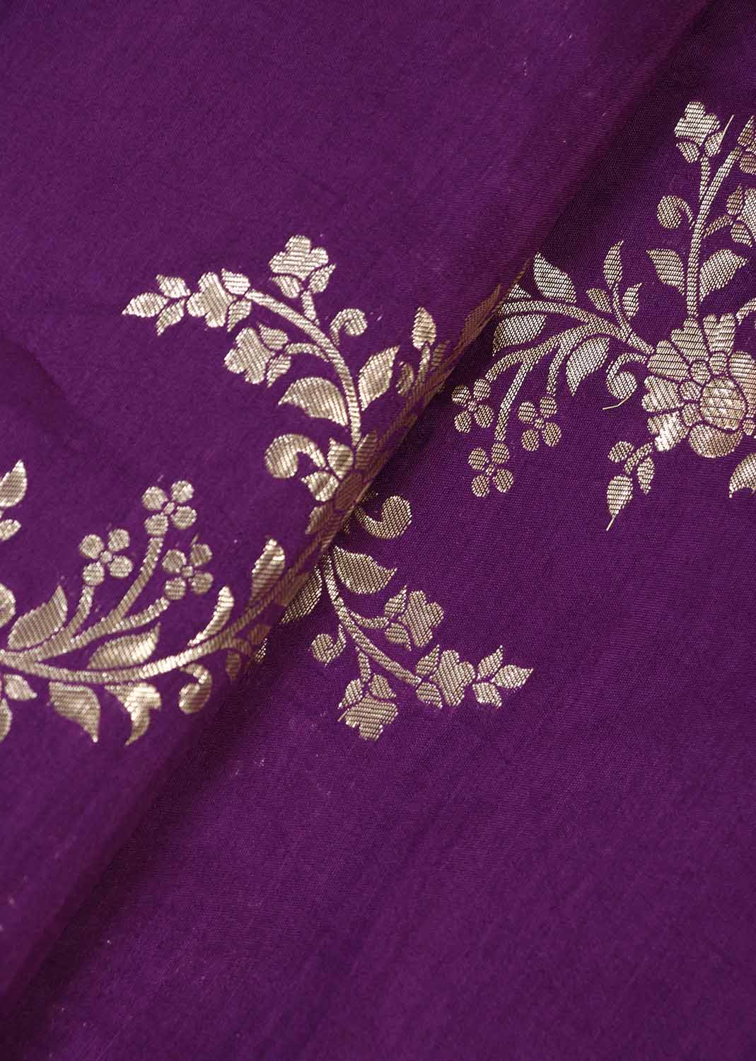Purple Trendy Dola Silk Fabric ( 0.5 Mtr ) - Luxurion World