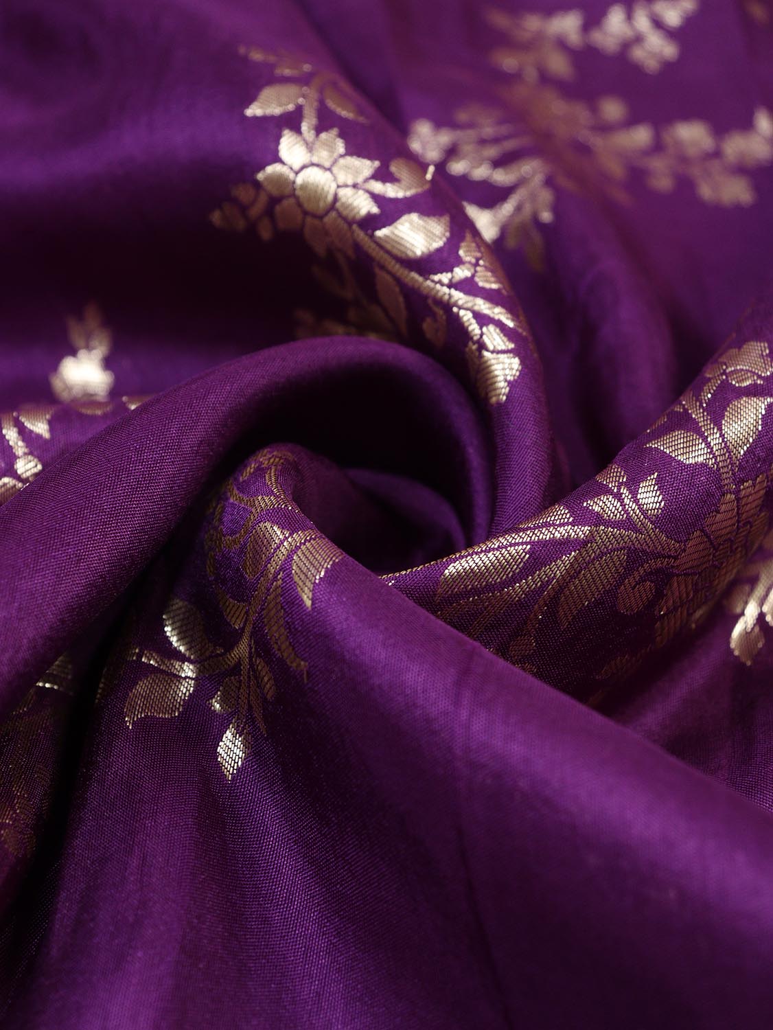 Purple Trendy Dola Silk Fabric ( 0.5 Mtr ) - Luxurion World