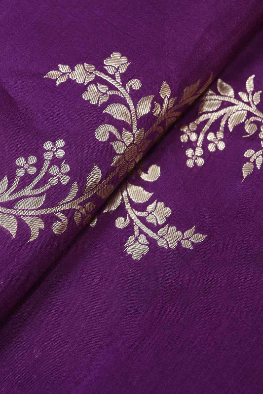 Purple Trendy Dola Silk Fabric ( 0.5 Mtr ) - Luxurion World