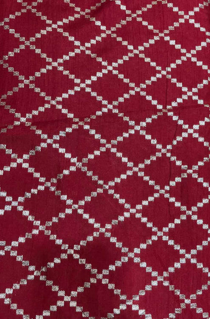 Red Trendy Dola Silk Fabric ( 1 Mtr ) - Luxurion World