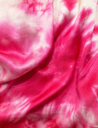 Pink Tie And Dye Trendy Modal Satin Silk Fabric ( 1 Mtr ) - Luxurion World