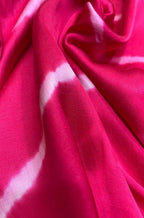 Pink Tie And Dye Trendy Modal Satin Silk Fabric ( 1 Mtr ) - Luxurion World