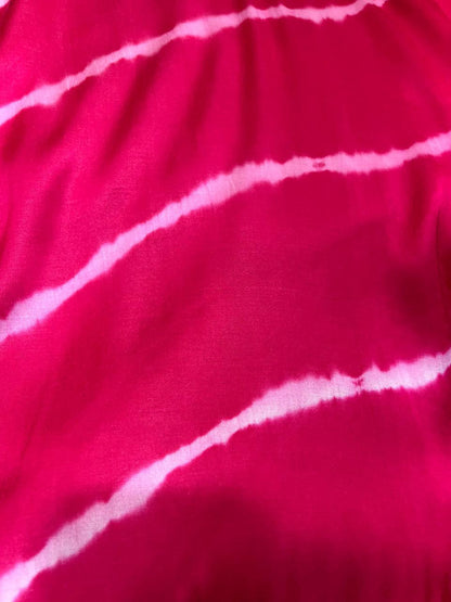 Pink Tie And Dye Trendy Modal Satin Silk Fabric ( 1 Mtr ) - Luxurion World