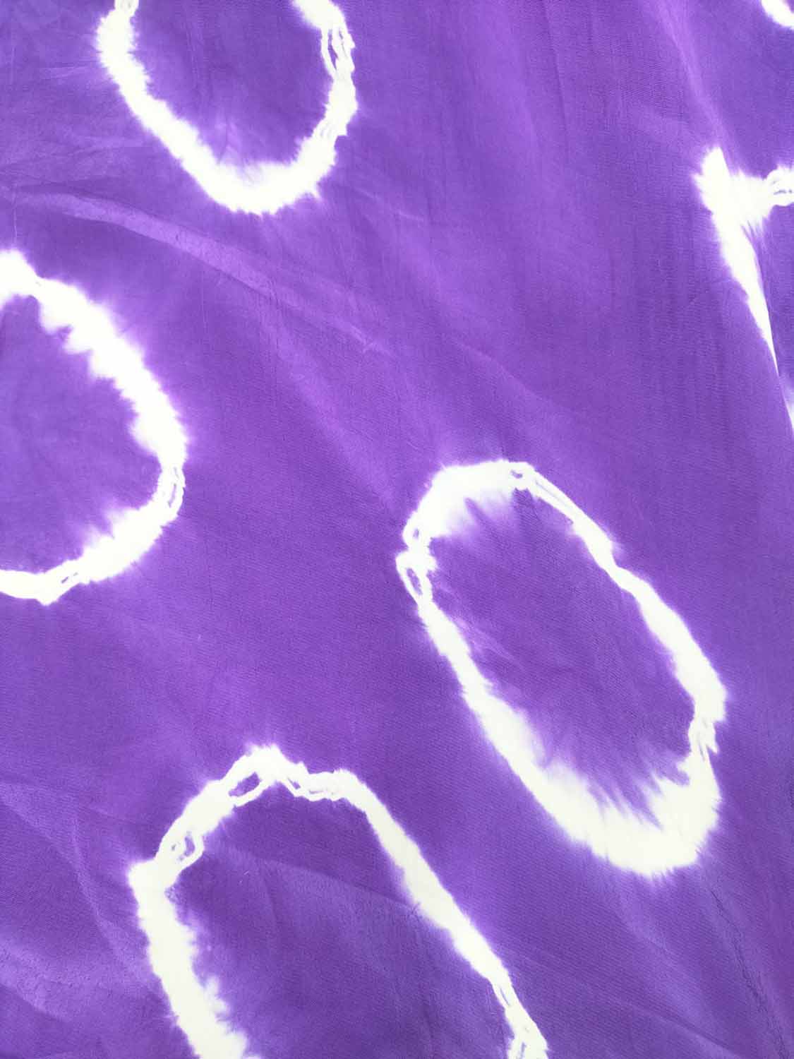 Purple Trendy Crepe Tie And Dye Design Fabric
