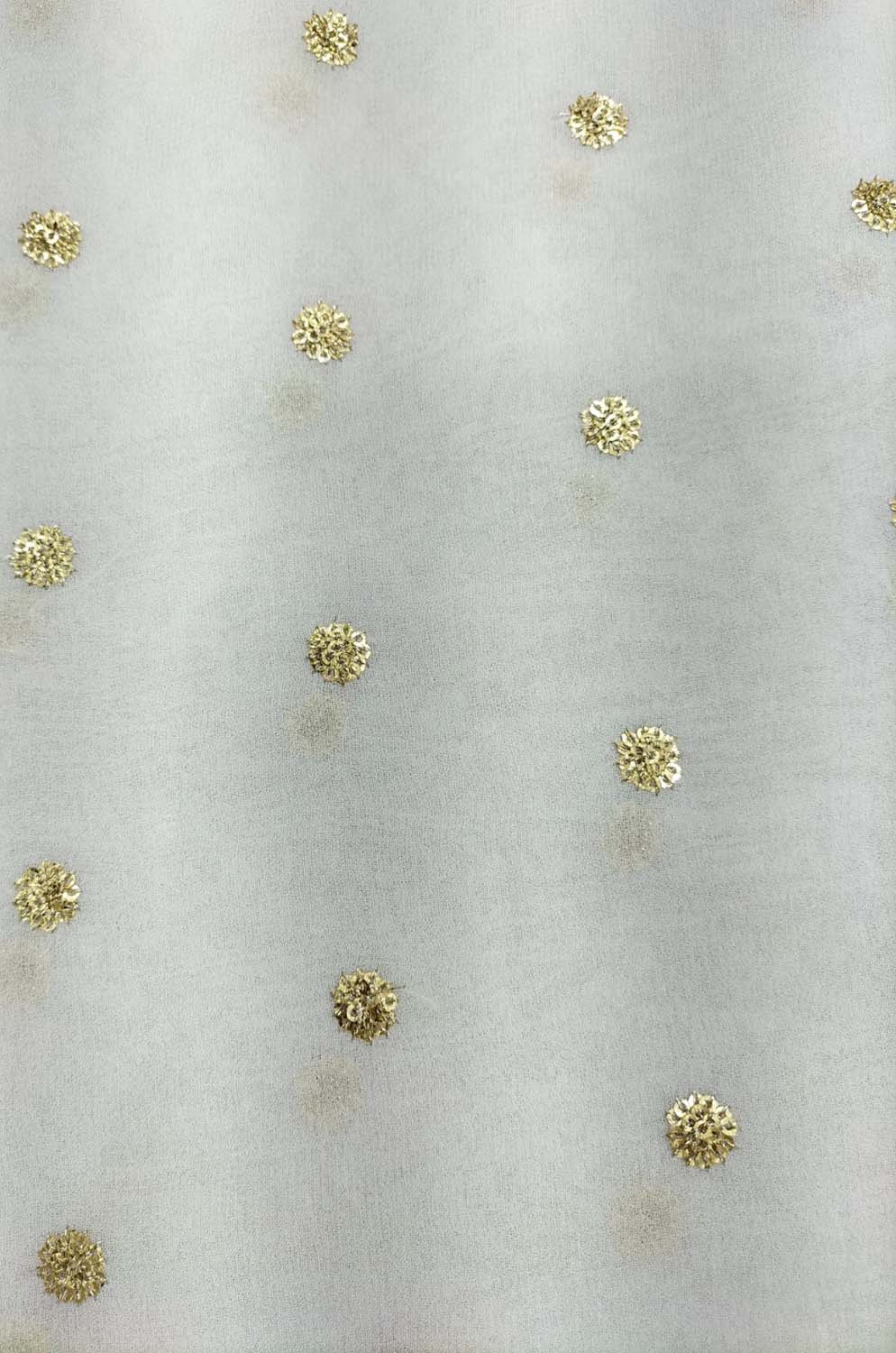 Dyeable Trendy Georgette Sequins Work Fabric - Luxurion World