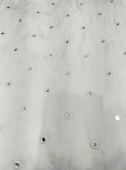 Dazzling Georgette Fabric with Foil Mirror Work - 1 Mtr - Luxurion World
