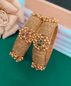 Golden Kundan Bangles - Luxurion World