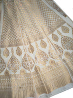 Dyeable Banarasi Handloom Pure Georgette Unstitched Lehenga Set - Luxurion World