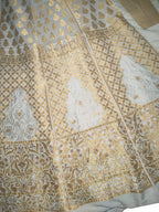 Dyeable Banarasi Handloom Pure Georgette Unstitched Lehenga Set - Luxurion World