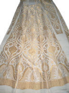 Dyeable Banarasi Handloom Pure Georgette Unstitched Lehenga Set - Luxurion World