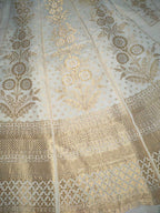 Dyeable Banarasi Handloom Pure Georgette Unstitched Lehenga Set - Luxurion World